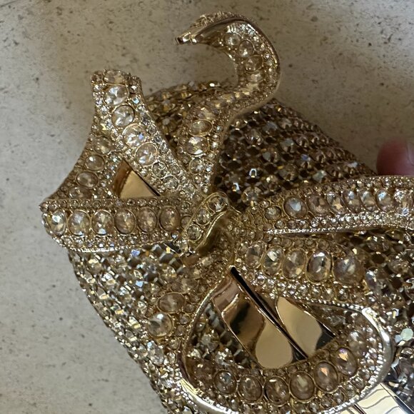 Self-Portrait Crystal Heart embellished clutch - Picture 4 of 4